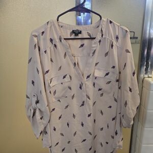 Torrid Cream Blouse with Ice Cream Pattern